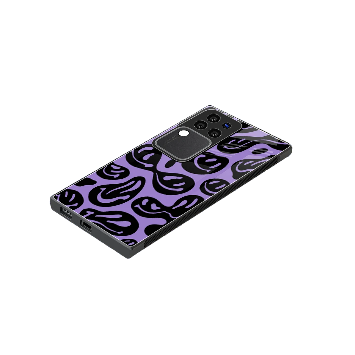 Acid Smiles Purple stylish phone case forvivo v30 pro | glossy glass and slim fit