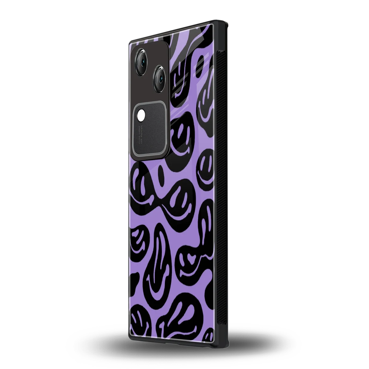 Acid Smiles Purple vivo v30 mobile cover | shockproof glass phone case