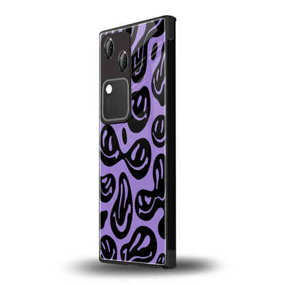 Acid Smiles Purple vivo v30 mobile cover | shockproof glass phone case