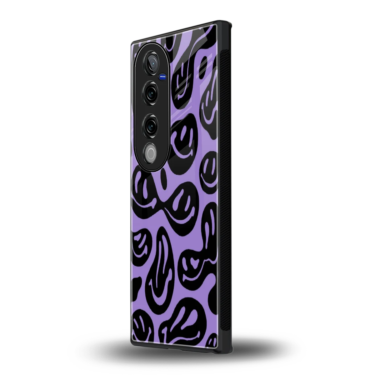 Acid Smiles Purple vivo v40 pro mobile cover | shockproof glass phone case
