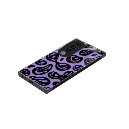 Acid Smiles Purple stylish phone case for vivo v40 pro | glossy glass and slim fit