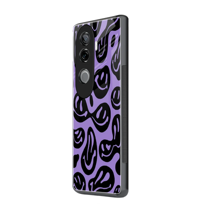Acid Smiles Purple vivo v40e mobile cover | shockproof glass phone case