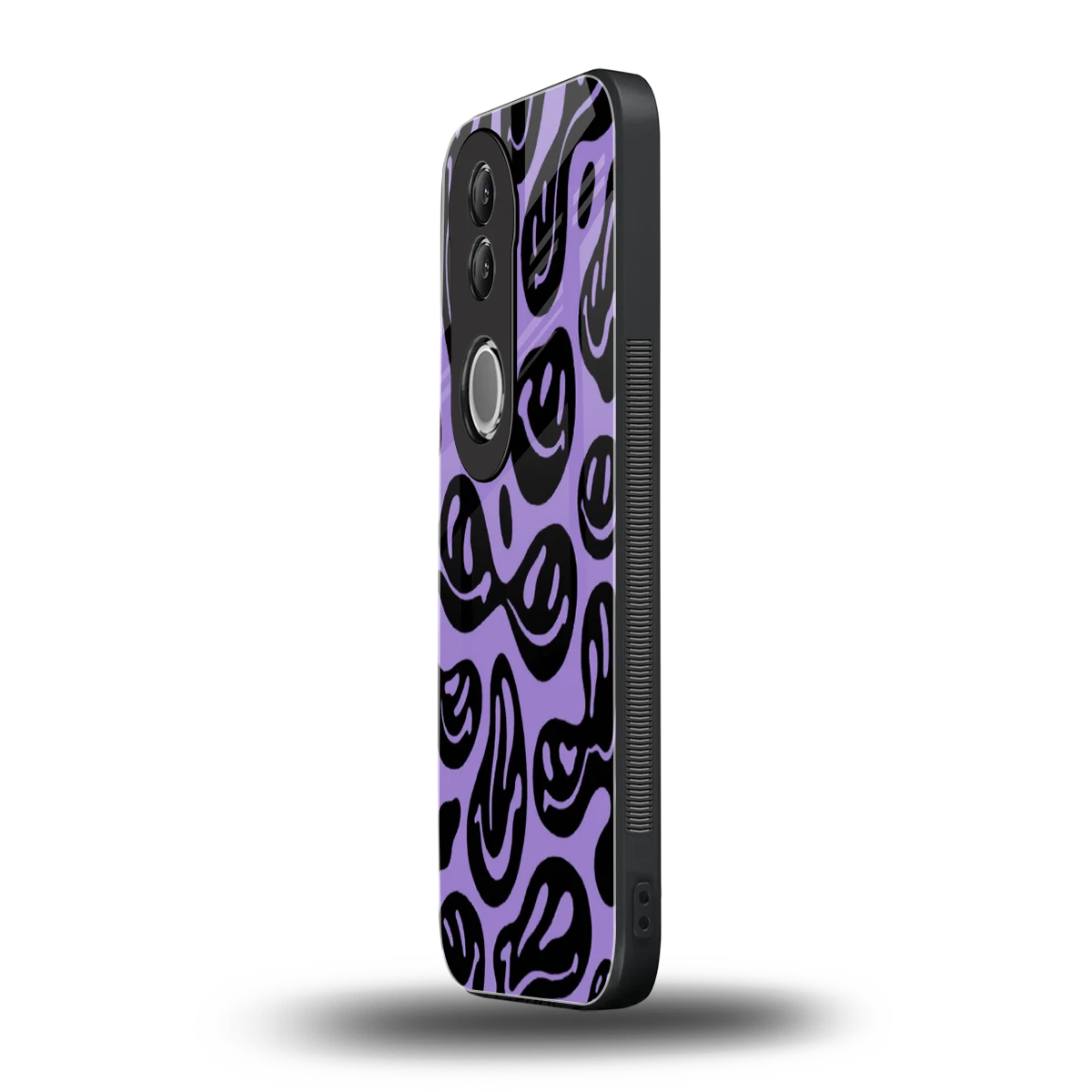 Acid Smiles Purple vivo v50 mobile cover | shockproof glass phone case