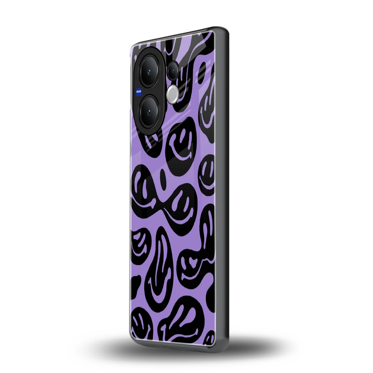 Acid Smiles Purple vivo v60 mobile cover | shockproof glass phone case