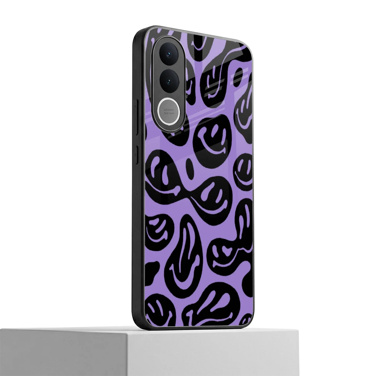 Acid Smiles Purple vivo v70 fe mobile cover | shockproof glass phone case