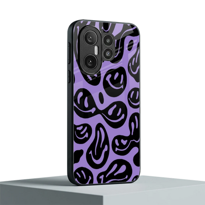 Acid Smiles Purple vivo x200 fe mobile cover | shockproof glass phone case