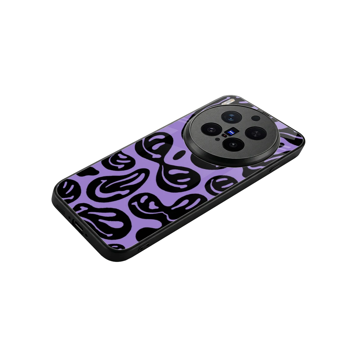 Acid Smiles Purple stylish phone case for vivo x300 pro | glossy glass and slim fit