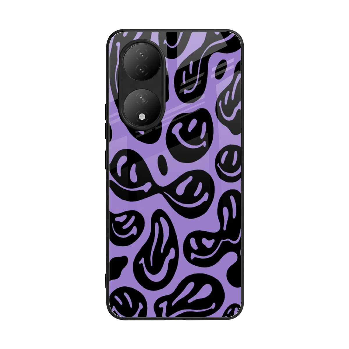 Acid Smiles Purple back phone cover | glass case for Vivo-y100