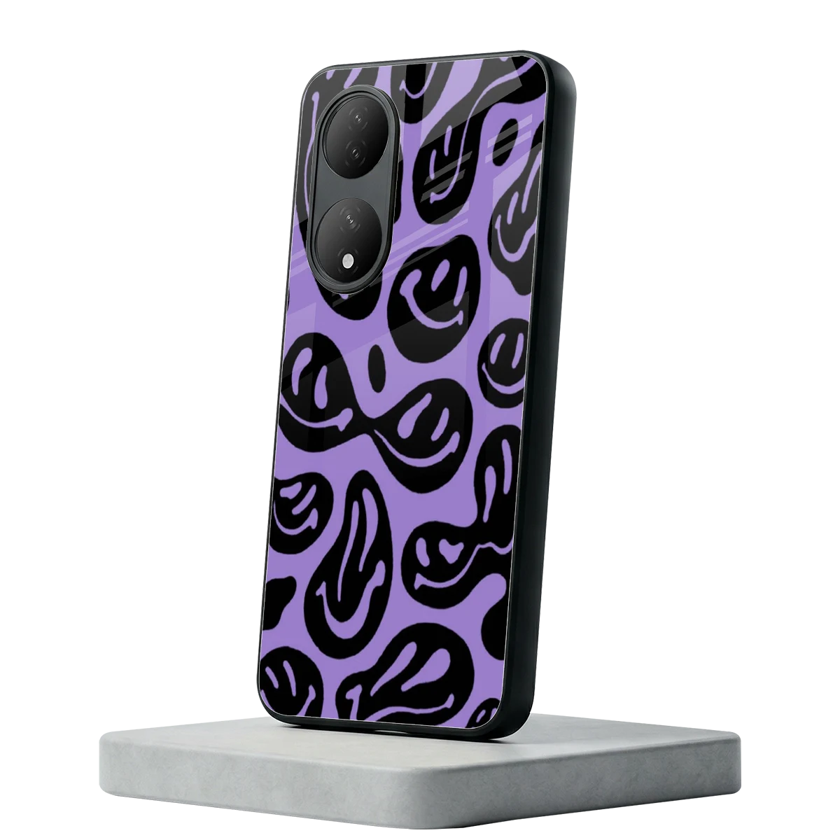 Acid Smiles Purple Vivo-y100 mobile cover | shockproof glass phone case