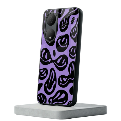 Acid Smiles Purple Vivo-y100 mobile cover | shockproof glass phone case