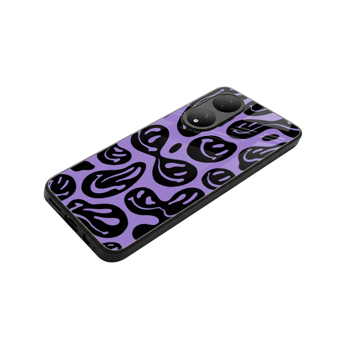 Acid Smiles Purple stylish phone case for Vivo-y100 | glossy glass and slim fit
