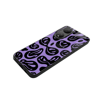 Acid Smiles Purple stylish phone case for Vivo-y100 | glossy glass and slim fit
