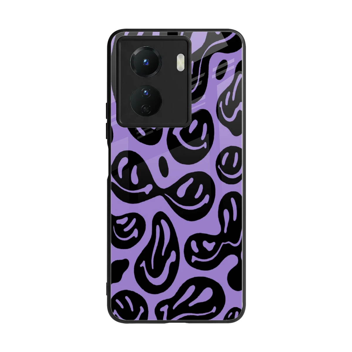 Acid Smiles Purple back phone cover | glass case for vivo y16