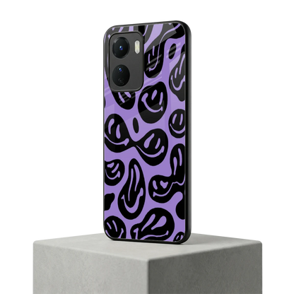 Acid Smiles Purple vivo y16 mobile cover | shockproof glass phone case