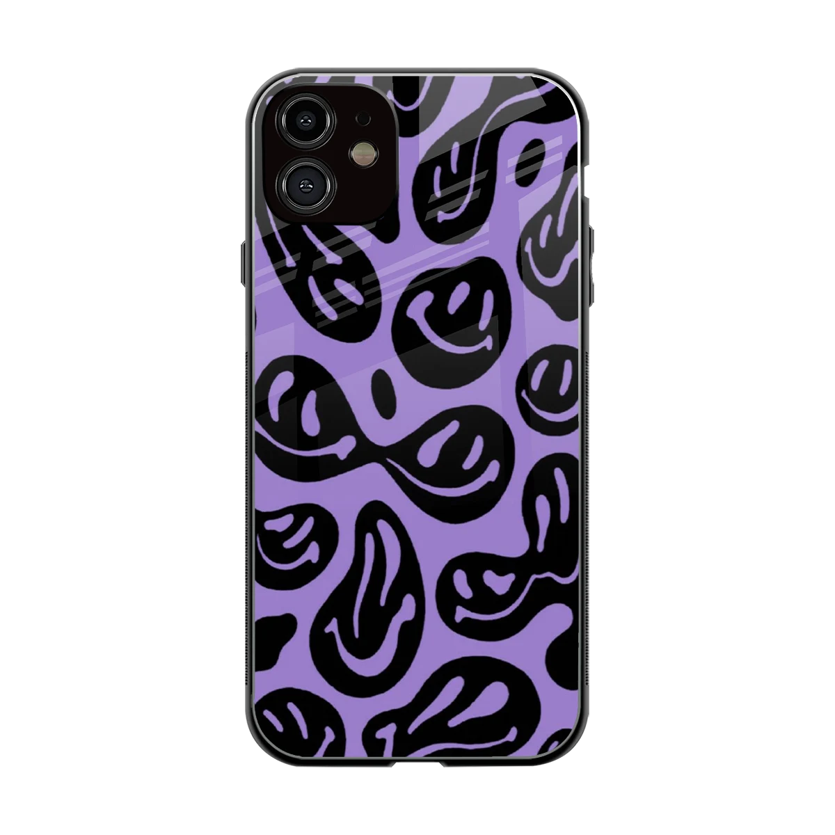 Acid Smiles Purple back phone cover | glass case for iphone 12