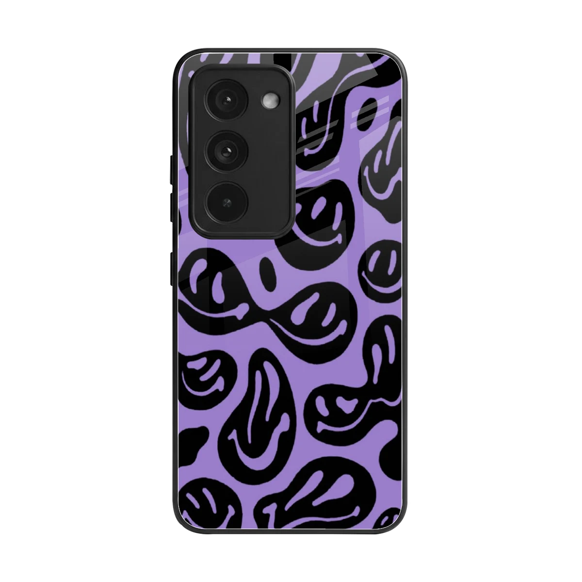 Acid Smiles Purple back phone cover | glass case for redmi 15 5g