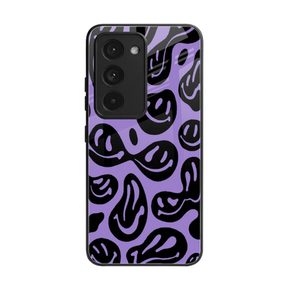 Acid Smiles Purple back phone cover | glass case for redmi 15 5g