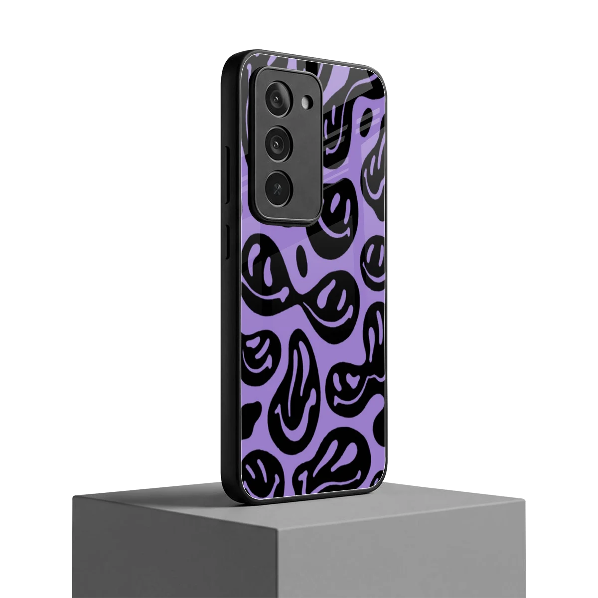 Acid Smiles Purple redmi 15 5g mobile cover | shockproof glass phone case