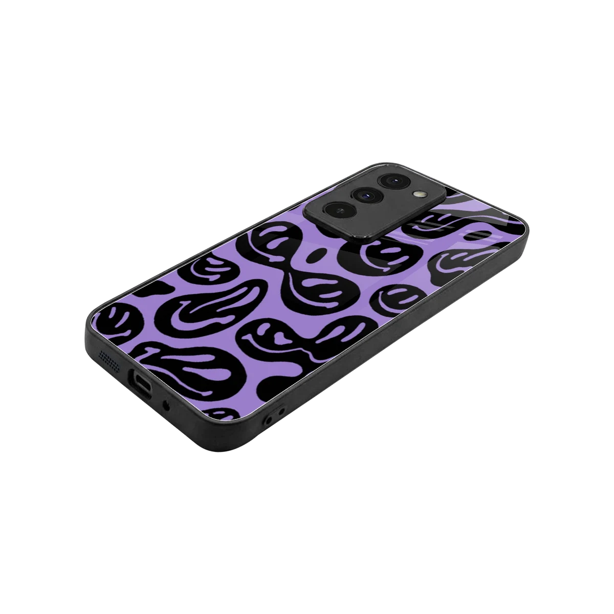 Acid Smiles Purple stylish phone case for redmi 15 5g | glossy glass and slim fit