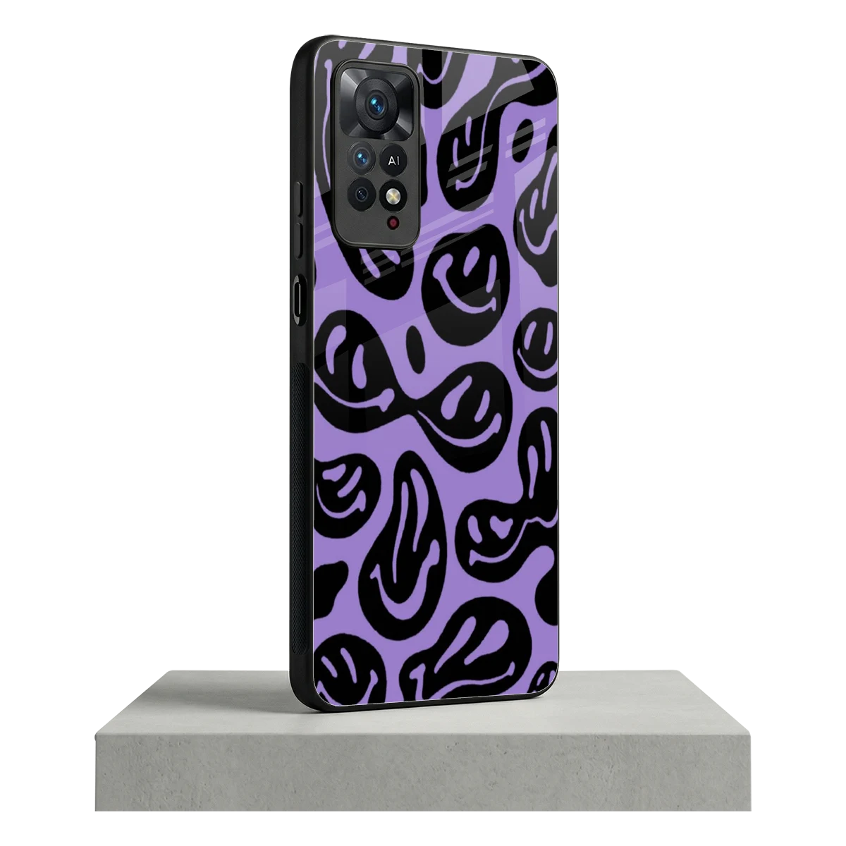 Acid Smiles Purple redmi note 11 pro mobile cover | shockproof glass phone case