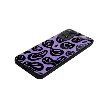 Acid Smiles Purple stylish phone case for redmi note 11 pro | glossy glass and slim fit