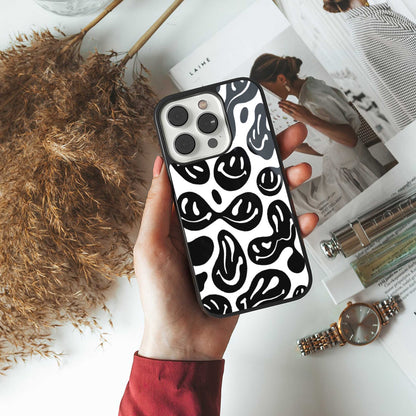 Acid Smiles BW Phone Case for Samsung Galaxy S24 Ultra | Glass Case
