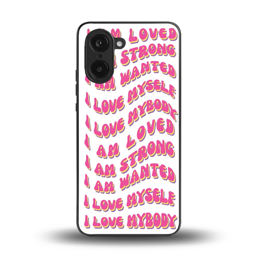 Affirmation back phone cover | glass case for oneplus nord ce5 5g