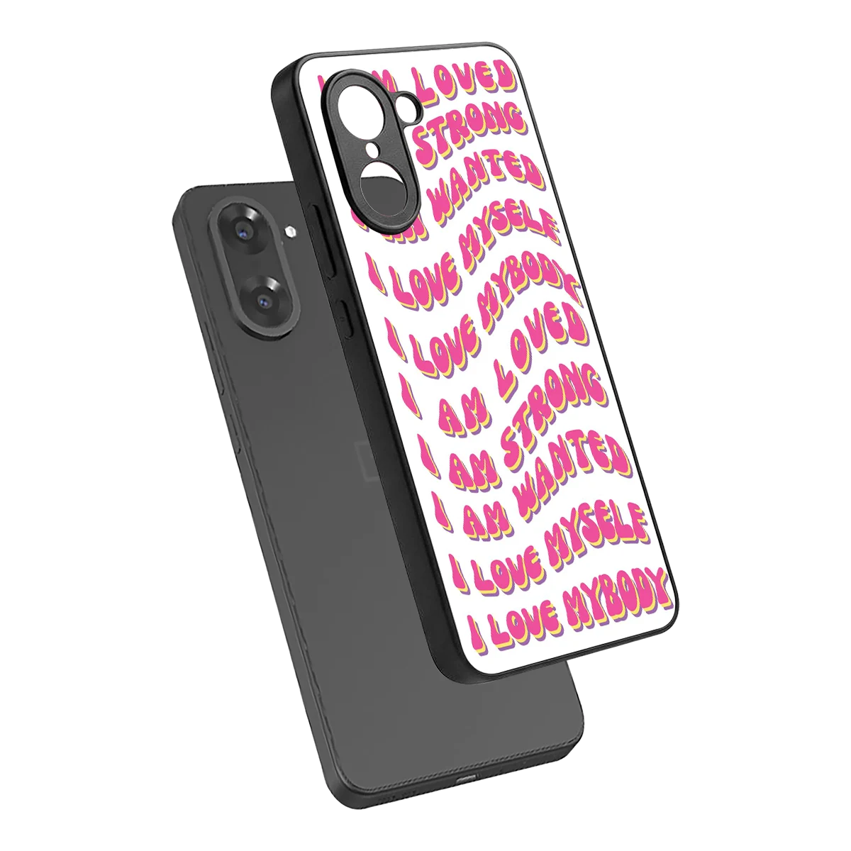 Affirmation sleek oneplus nord ce5 5g cover with tempered glass back and TPU edges
