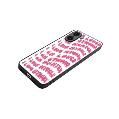 Affirmation stylish phone case for oneplus nord ce5 5g | glossy glass and slim fit