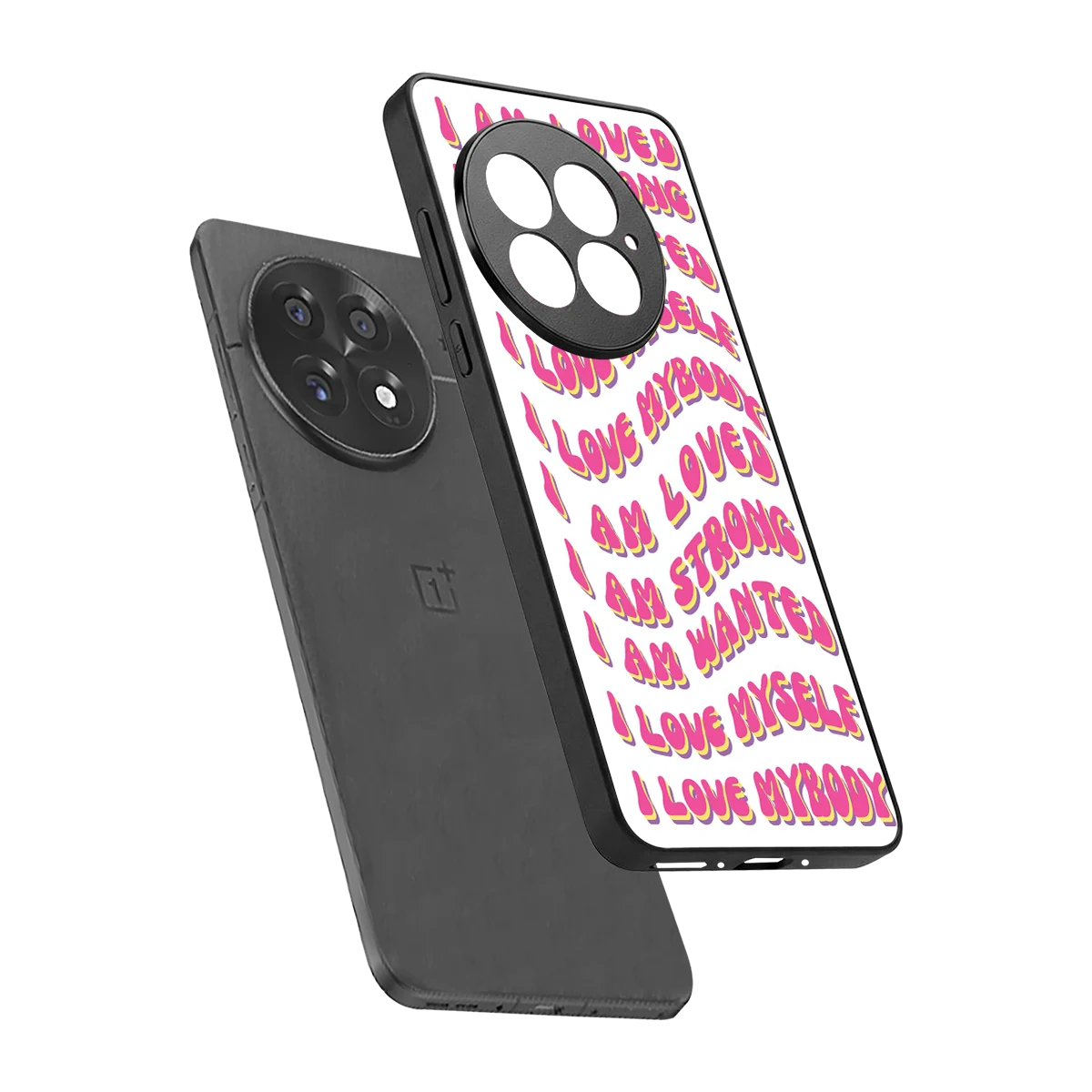 Affirmation sleek oneplus 13 cover with tempered glass back and TPU edges