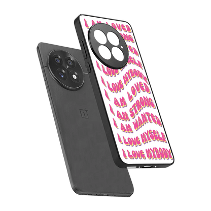 Affirmation sleek oneplus 13 cover with tempered glass back and TPU edges