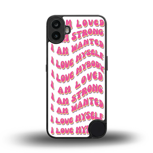 Affirmation back phone cover | glass case for cmf nothing phone 1