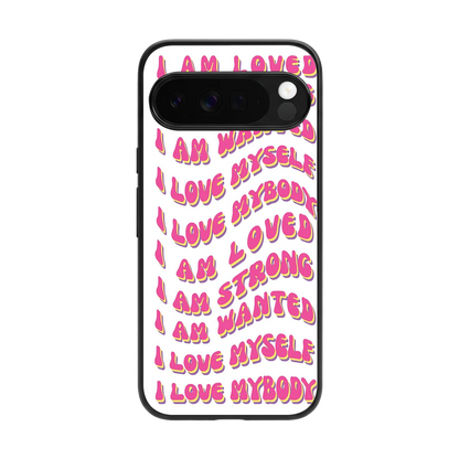 Affirmation back phone cover | glass case for google pixel 10 pro xl