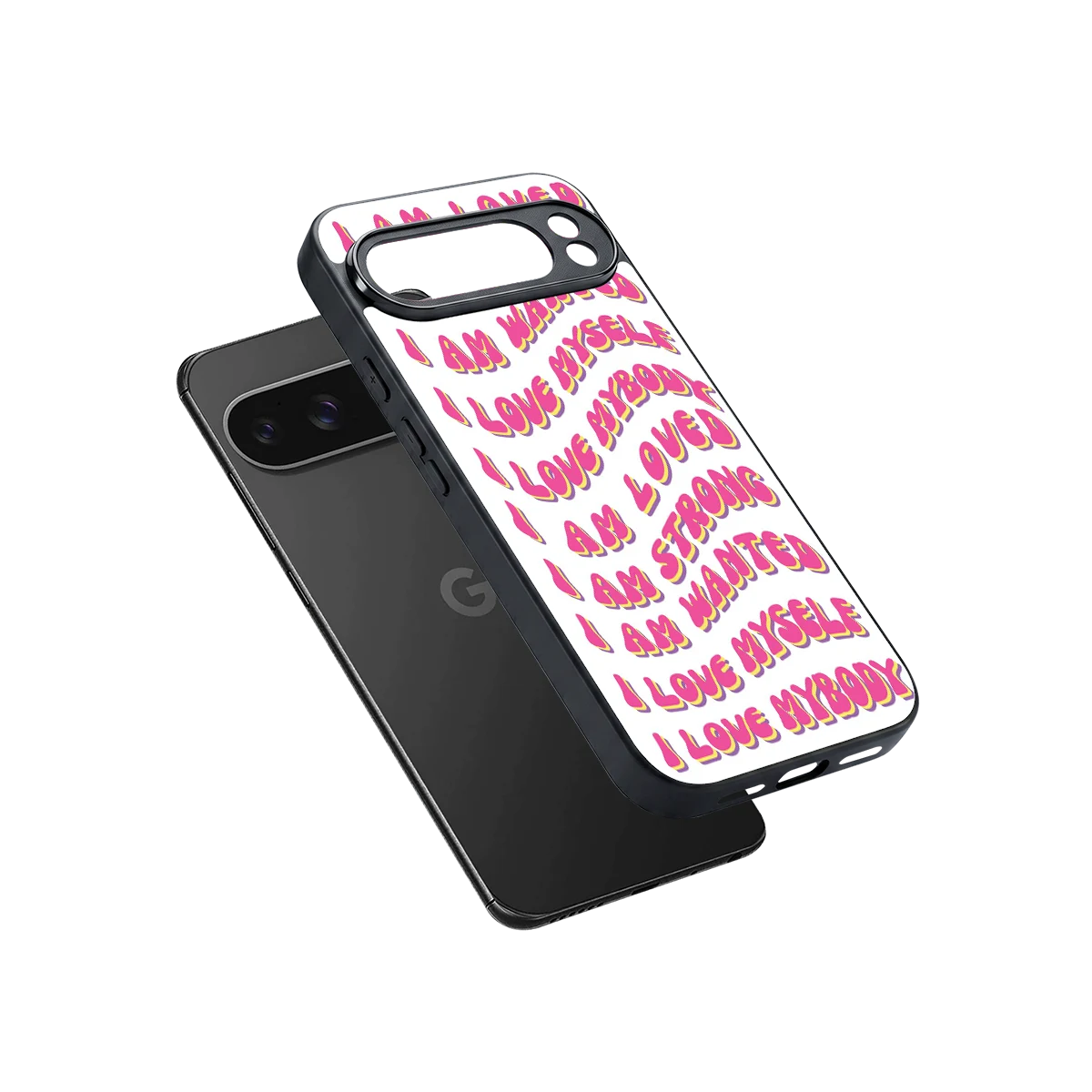 Affirmation sleek google pixel 10 pro xl cover with tempered glass back and TPU edges