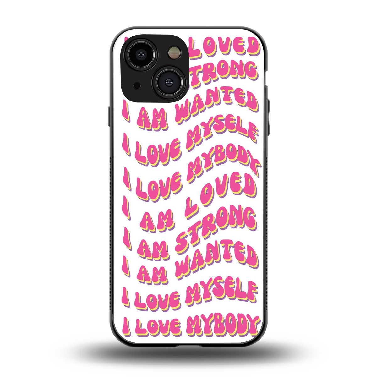 Affirmation back phone cover | glass case for iphone 12 mini