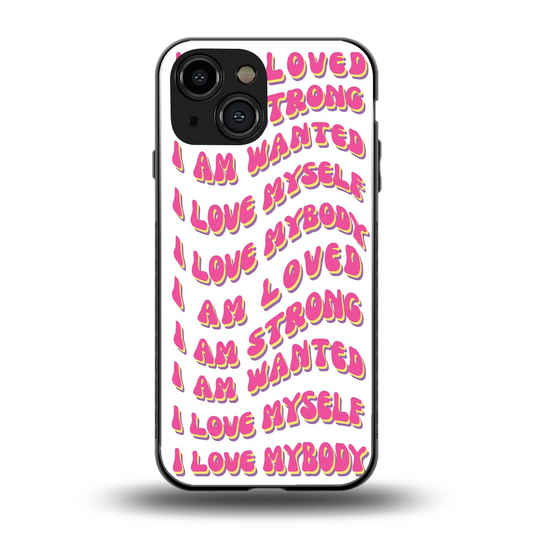 Affirmation back phone cover | glass case for iphone 12 mini