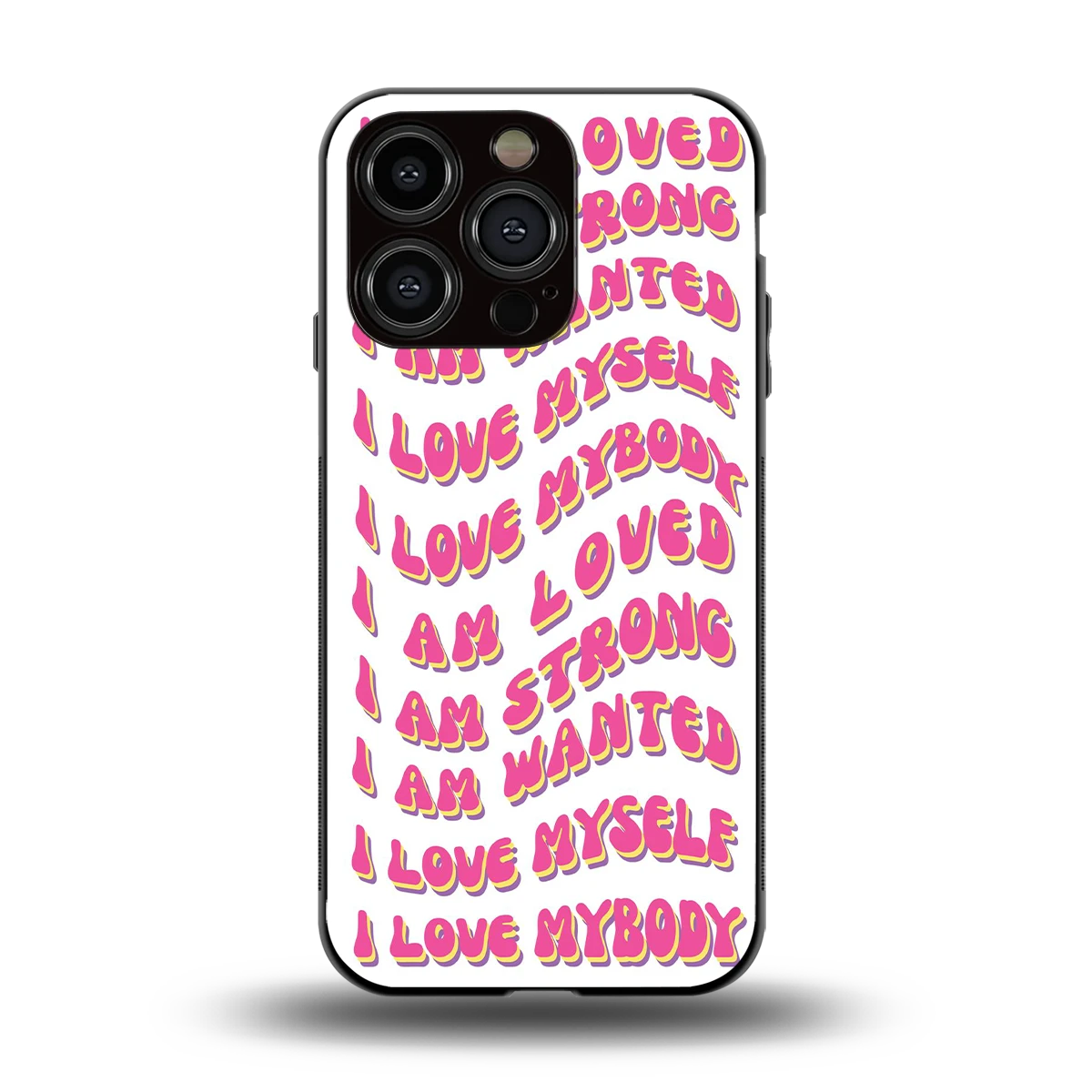 Affirmation back phone cover | glass case for iphone 13 pro