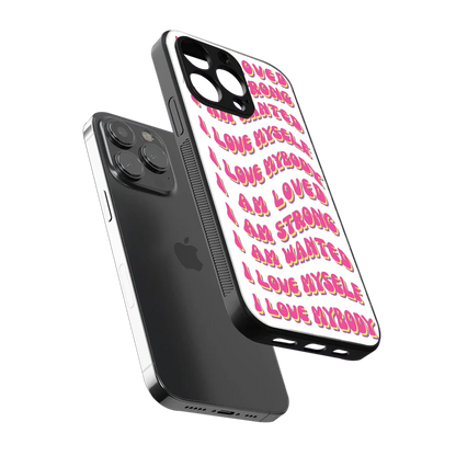 Affirmation sleek iphone 13 pro cover with tempered glass back and TPU edges