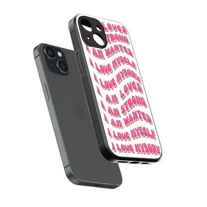 Affirmation sleek iphone 13 cover with tempered glass back and TPU edges