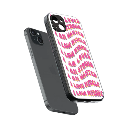 Affirmation sleek iphone 15 plus cover with tempered glass back and TPU edges