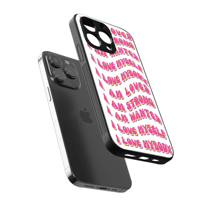 Affirmation sleek iphone 15 pro max cover with tempered glass back and TPU edges