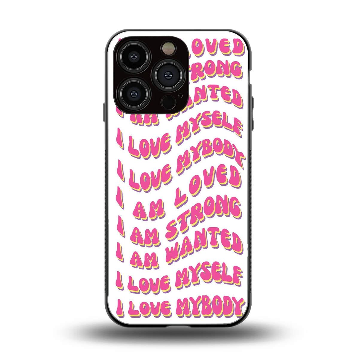 Affirmation back phone cover | glass case for iphone 16 pro