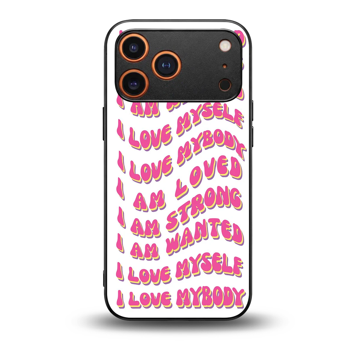 Affirmation back phone cover | glass case for iphone 17 pro max