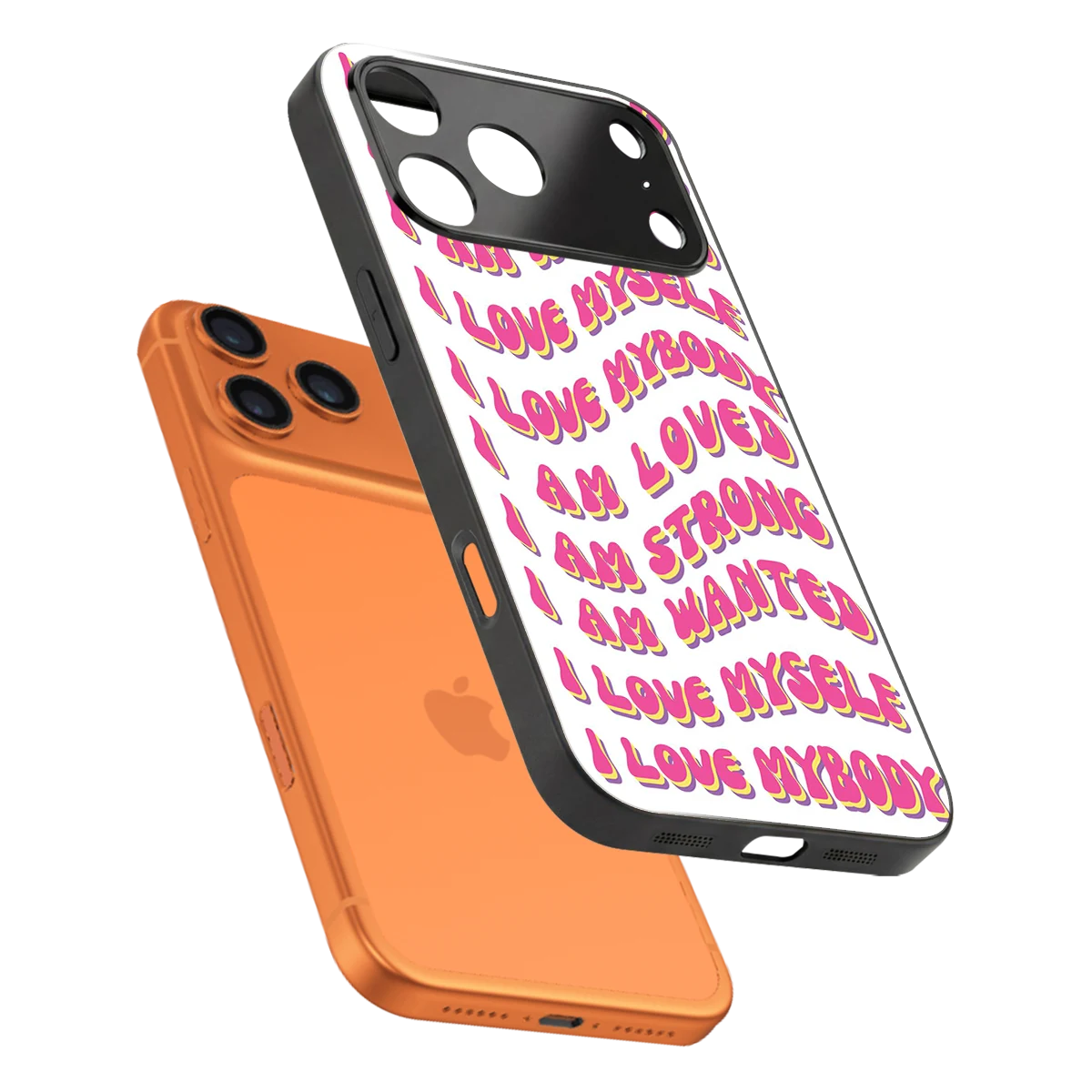 Affirmation sleek iphone 17 pro cover with tempered glass back and TPU edges