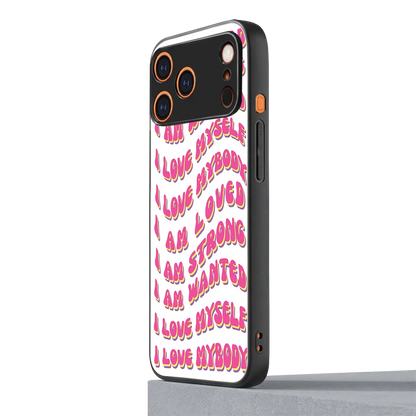 Affirmation iphone 17 pro mobile cover | shockproof glass phone case