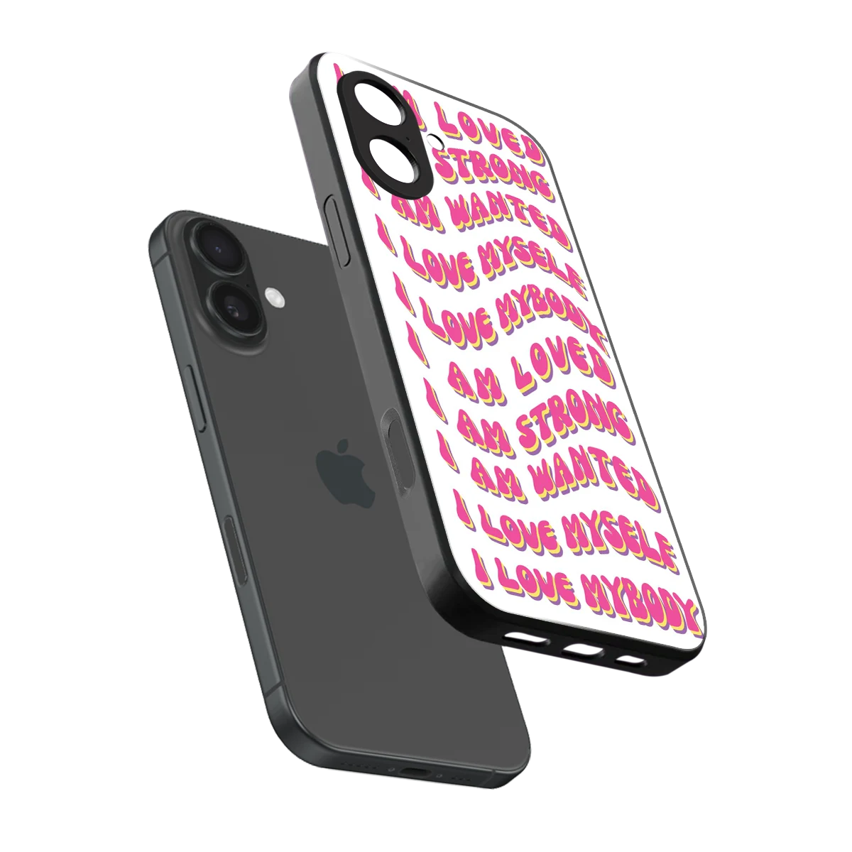 Affirmation sleek iphone 17 cover with tempered glass back and TPU edges