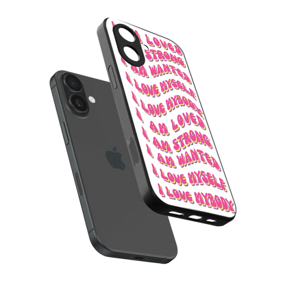 Affirmation sleek iphone 17 cover with tempered glass back and TPU edges