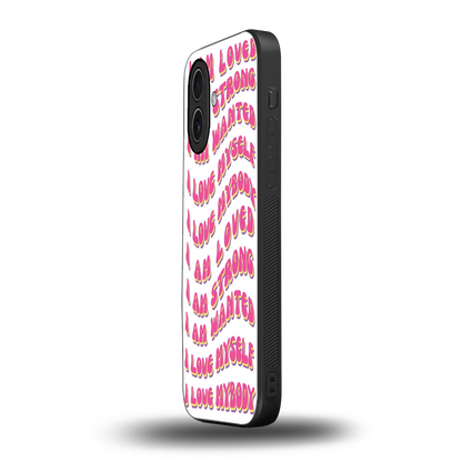 Affirmation iphone 17 mobile cover | shockproof glass phone case