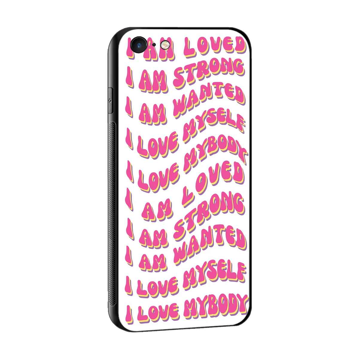 Affirmation sleek iphone 6s cover with tempered glass back and TPU edges