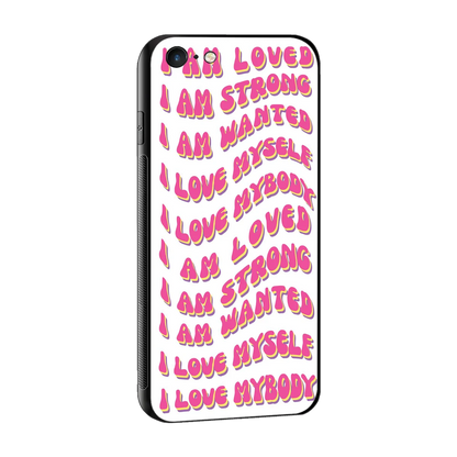 Affirmation sleek iphone 6s cover with tempered glass back and TPU edges